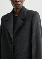 Twill suit jacket charcoal