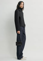 Boxy twill jacket black