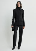 Cinched pocket jacket black