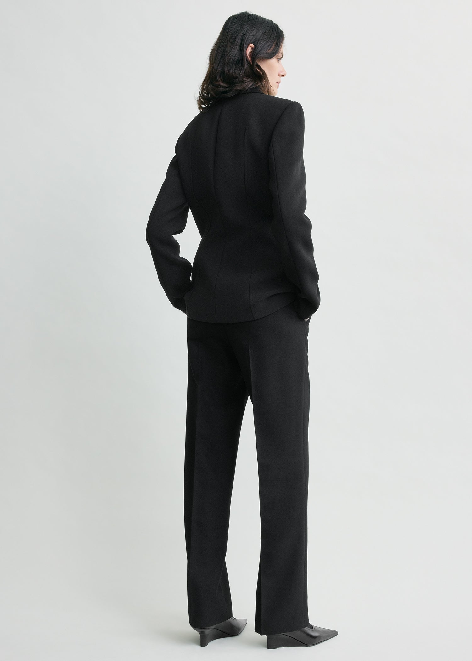 Cinched pocket jacket black – TOTEME