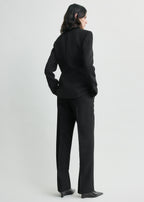 Cinched pocket jacket black