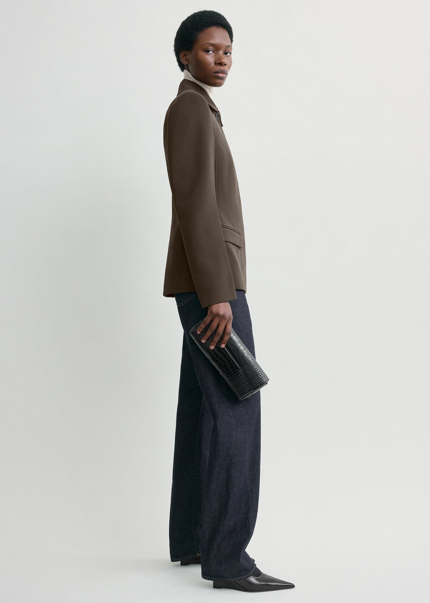 Cinched pocket jacket bark