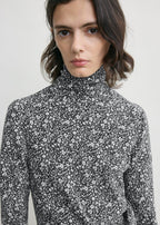 Floral twist dress black/white