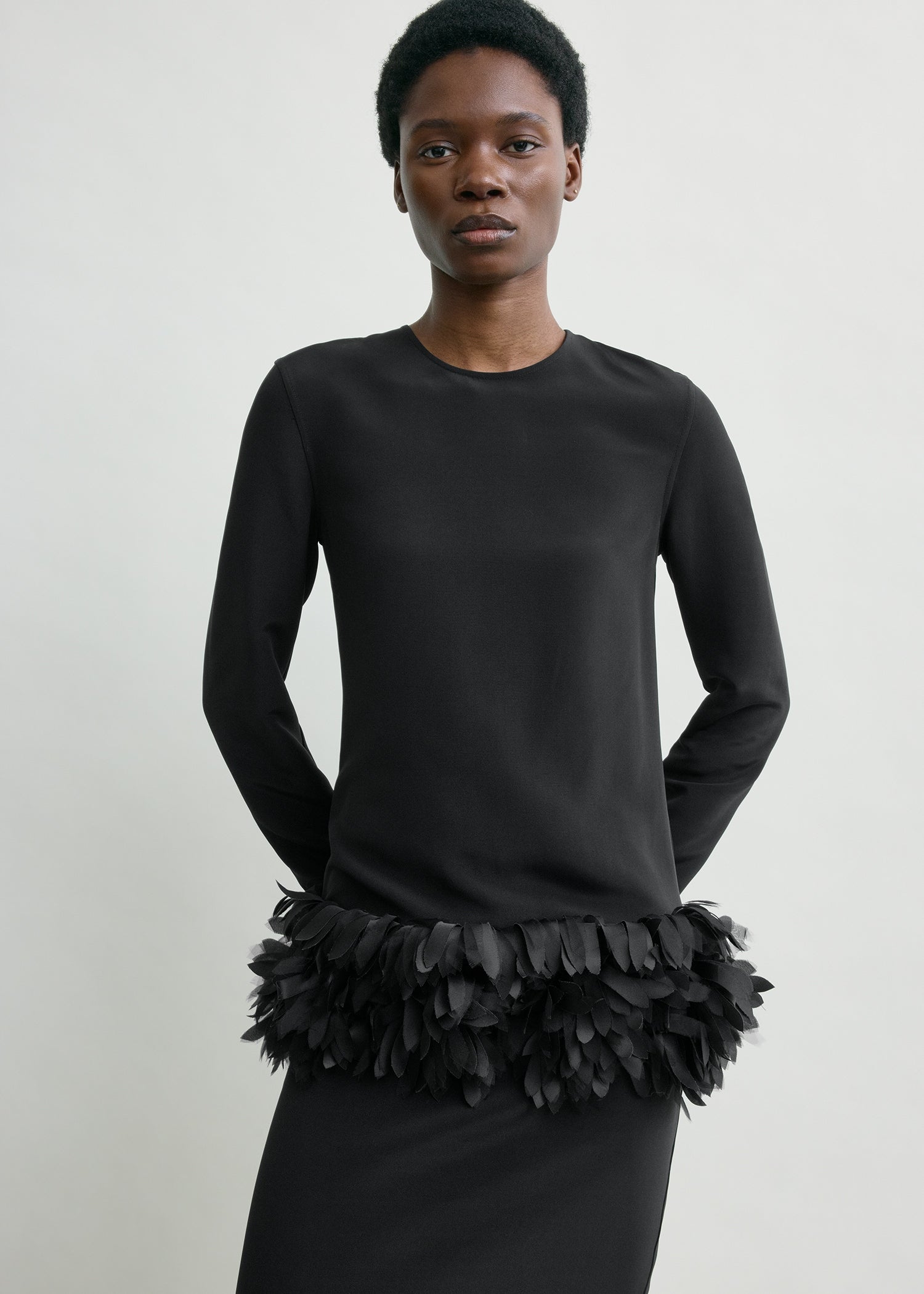 Petal dress black