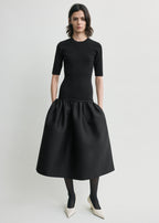 Twinflower tee dress black petite