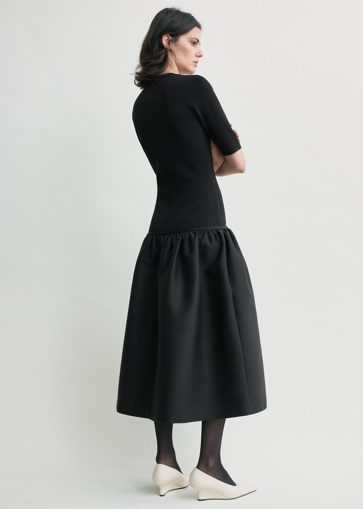 Twinflower tee dress black petite