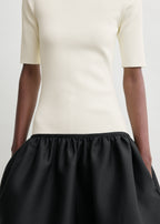 Twinflower tee dress ecru petite