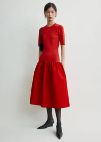 Twinflower tee dress poppy