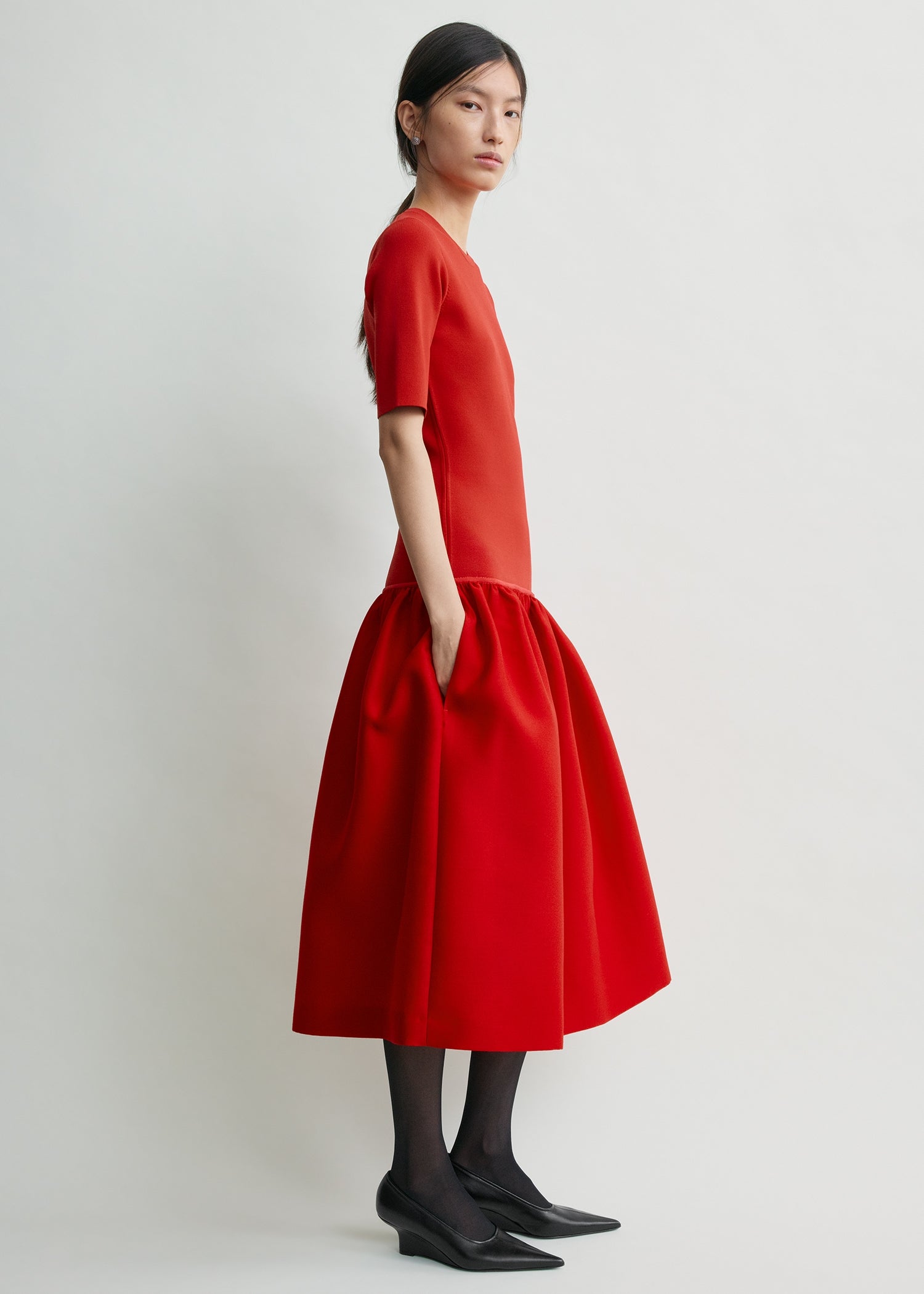 Twinflower tee dress poppy petite