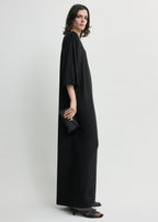 Merino knit tee dress black