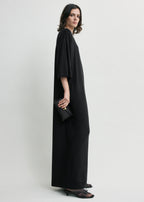 Merino knit tee dress black petite
