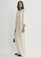 Merino knit tee dress ecru petite