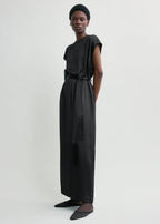 Crew satin dress black