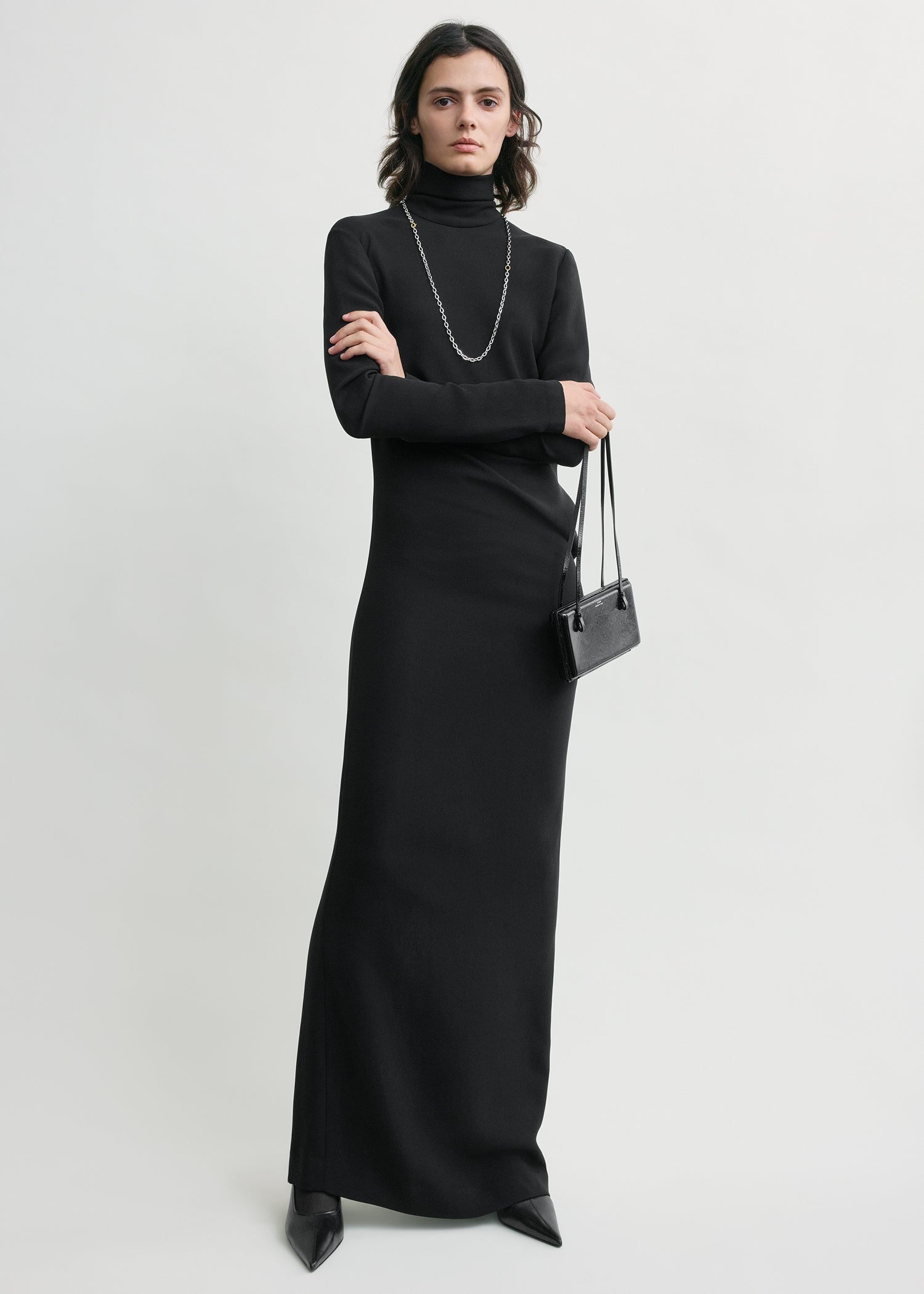 Long twist dress black from Toteme - $576