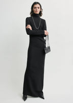 Long twist dress black
