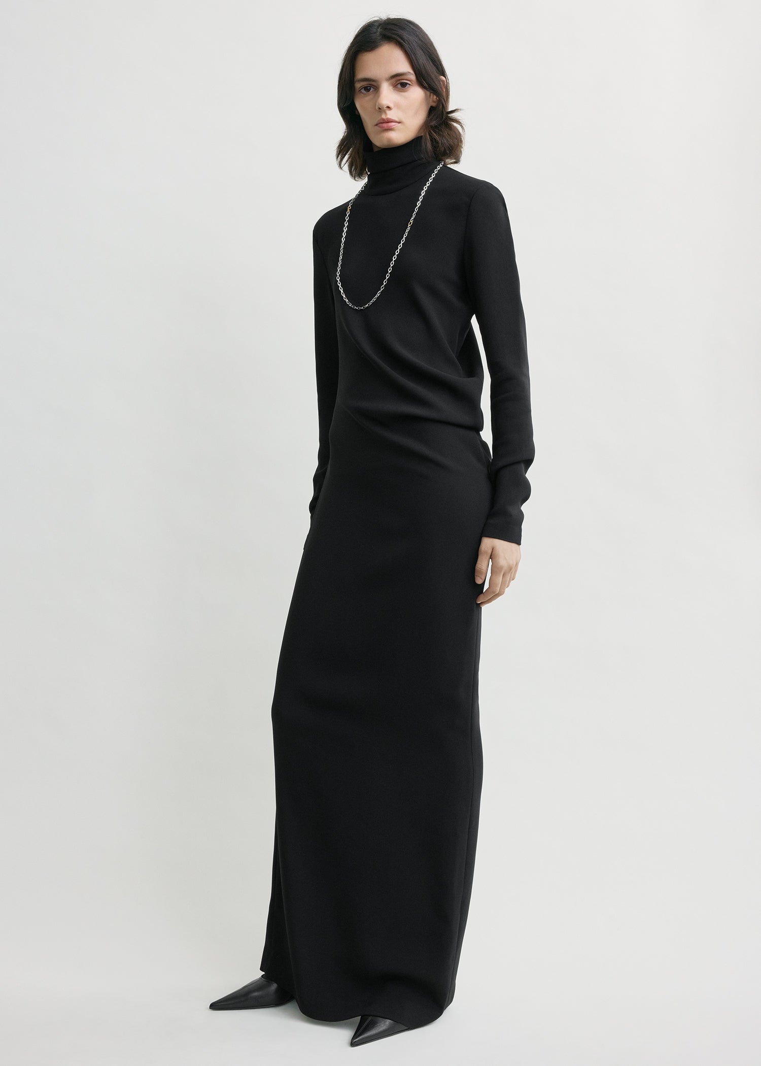 Long twist dress black