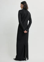 Long twist dress black