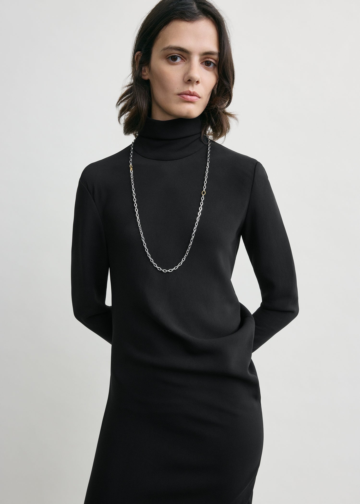 Long twist dress black