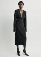 Tailored slouch dress black