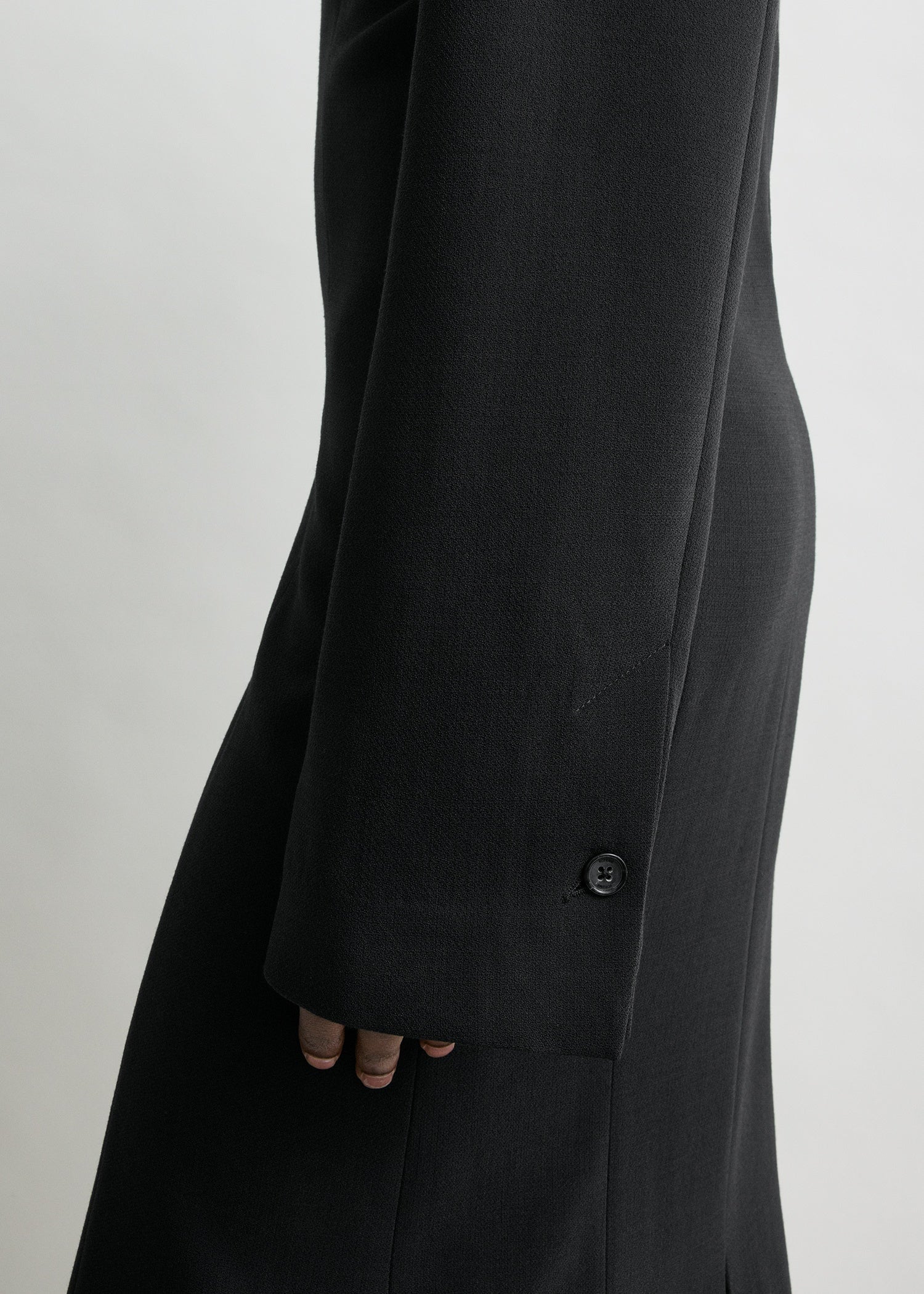 Tailored slouch dress black