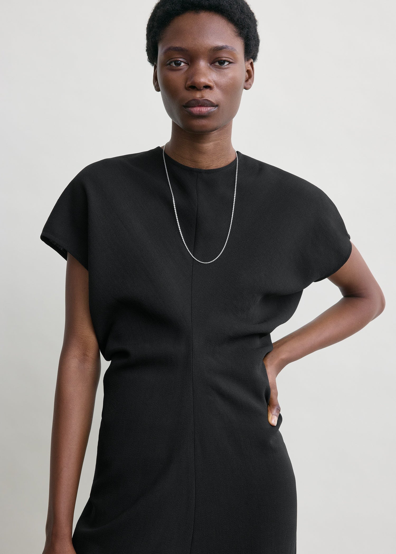 TOTEME Slouch Waist Wool Dress - Black TOTEME Slouch Waist Wool Dress - Black