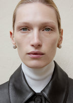 Diamond lace studs silver