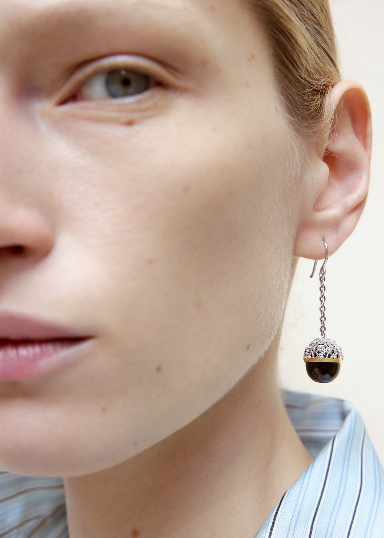 Diamond lace drops silver