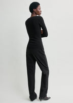 Merino knit top black