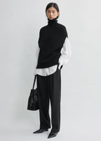 Double-knit cape knit black