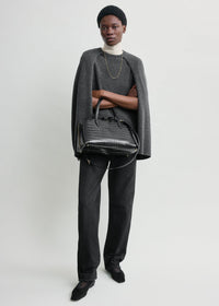 Crew cape knit dark grey