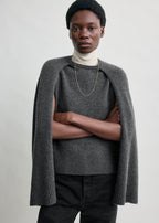 Crew cape knit dark grey