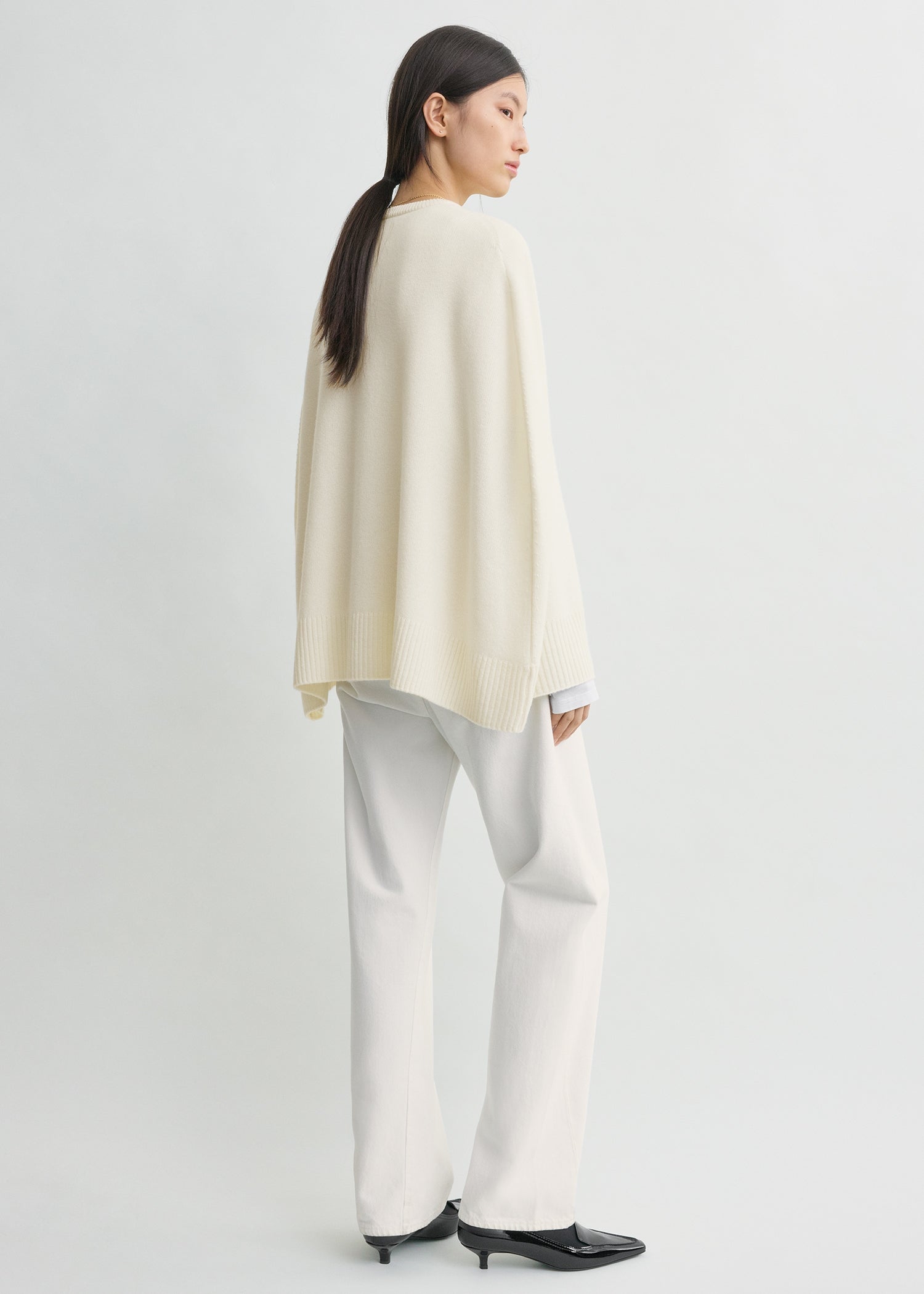 Crew cape knit ecru