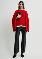 Crew cape knit poppy