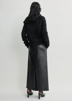 Funnel alpaca-blend knit black