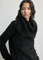 Funnel alpaca-blend knit black