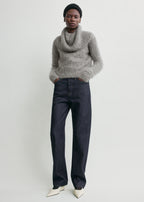 Funnel alpaca-blend knit grey