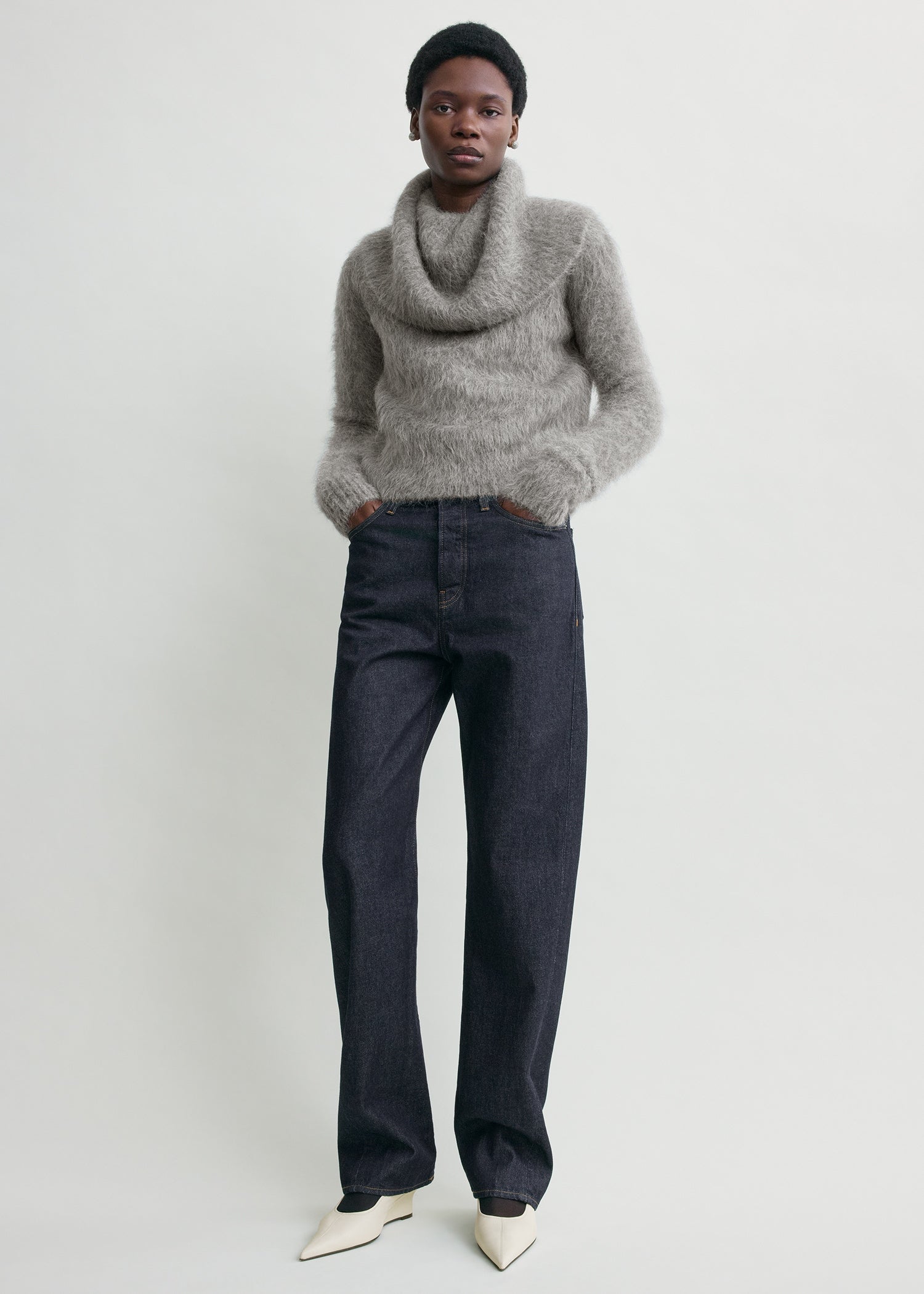 Funnel alpaca-blend knit grey from Toteme - $780