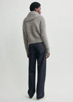 Funnel alpaca-blend knit grey