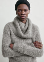 Funnel alpaca-blend knit grey