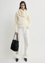 Funnel alpaca-blend knit milk