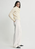 Funnel alpaca-blend knit milk