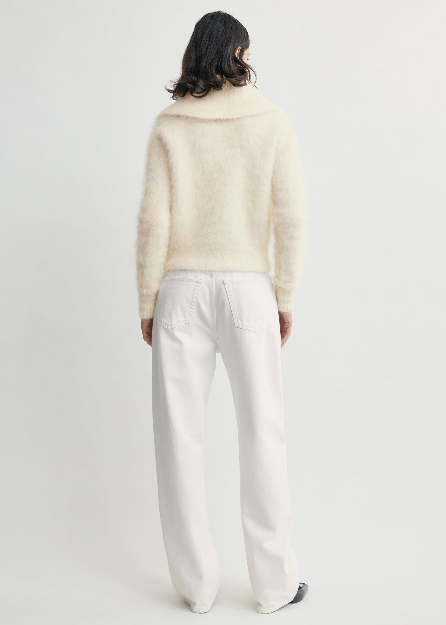 Funnel alpaca-blend knit milk