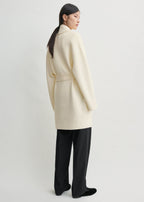 Shawl-lapel robe ecru