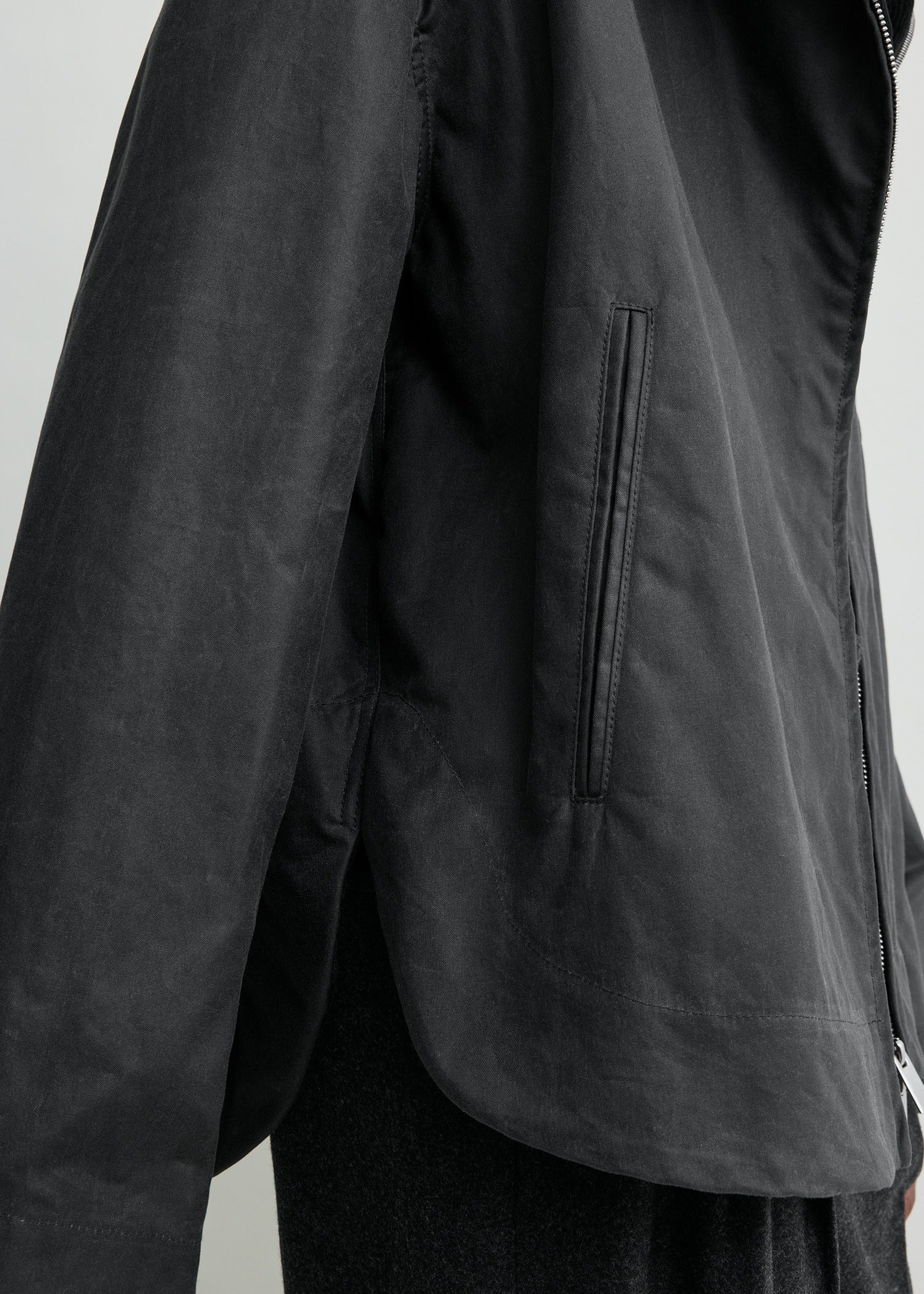 Zipped country jacket washed black – TOTEME