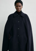 Cape coat navy petite