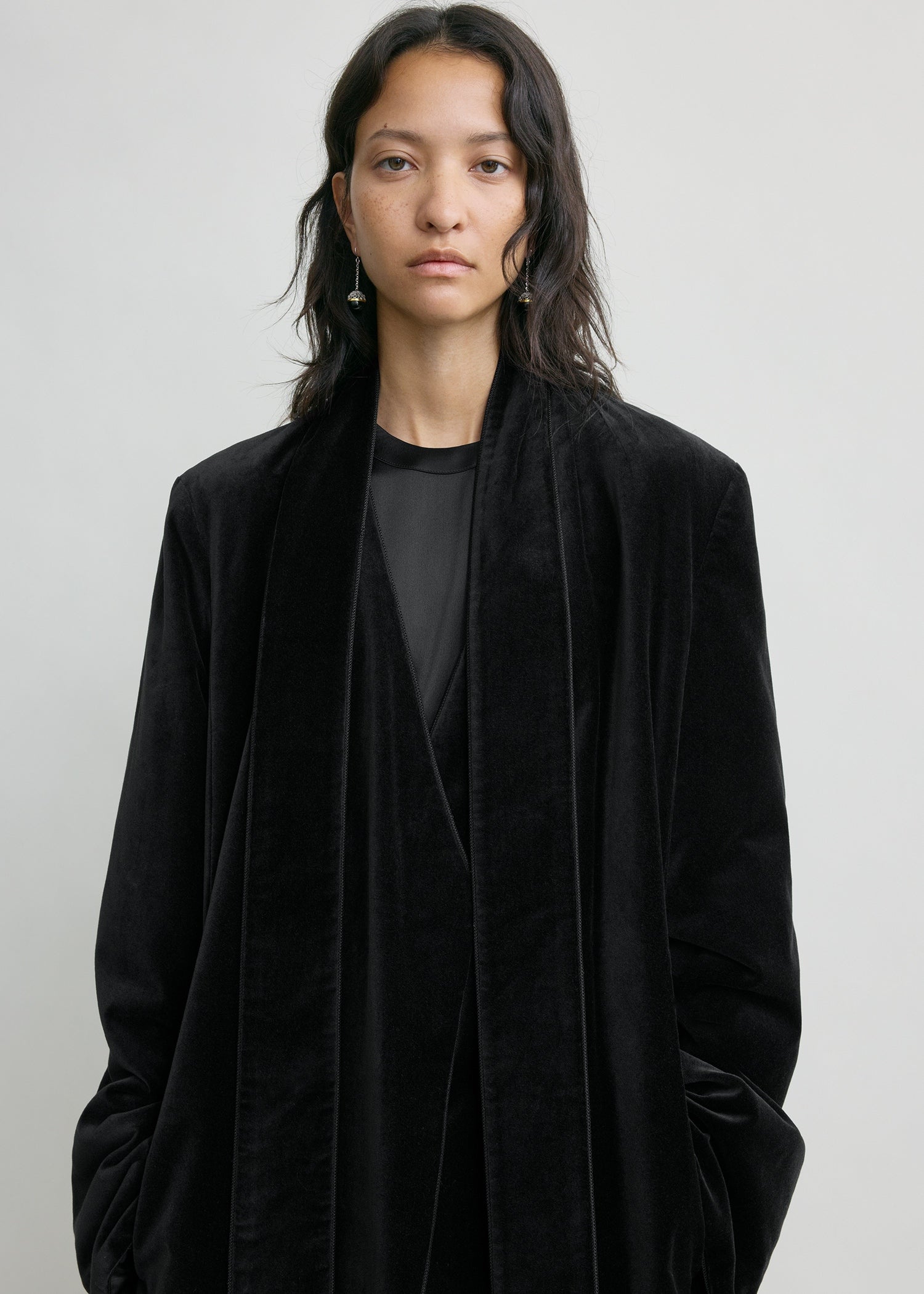 Smoking coat black