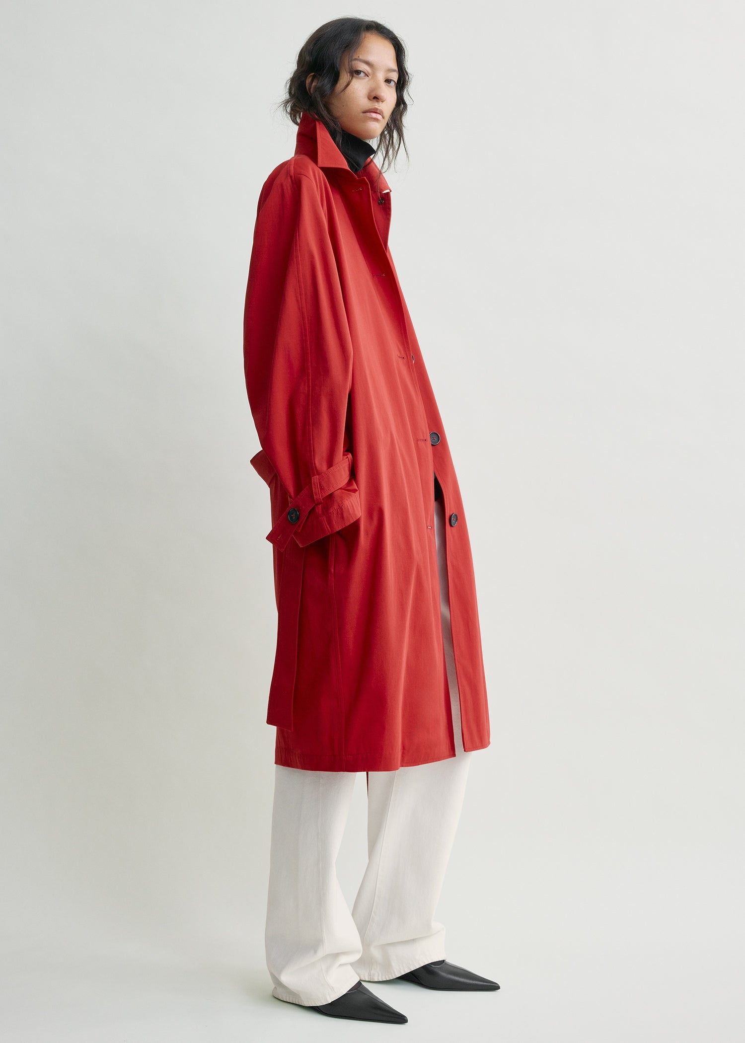 Light spring trench poppy