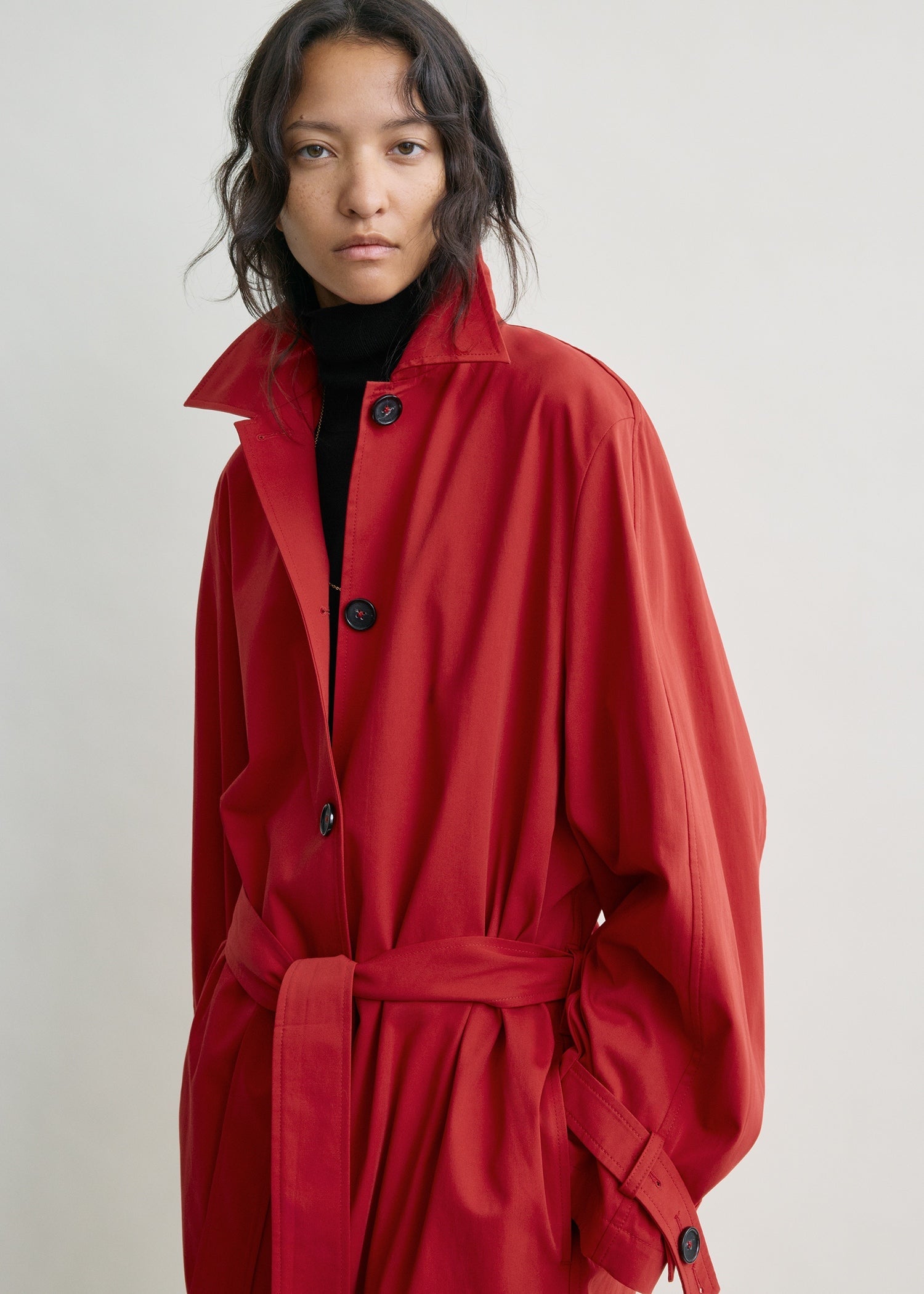 Light spring trench poppy