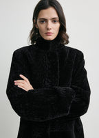Classic shearling coat black