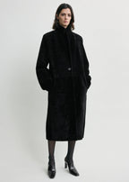 Classic shearling coat black